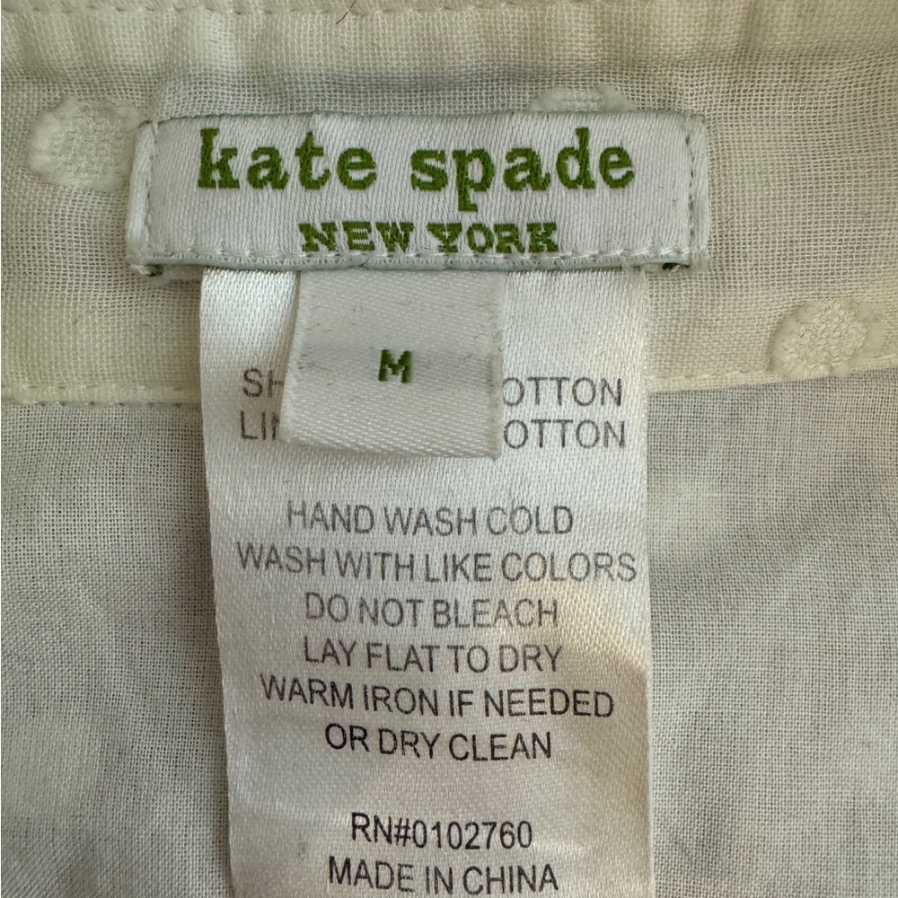 kate spade Cream Short-Sleeve Button-Down Shirt - Picture 8 of 12